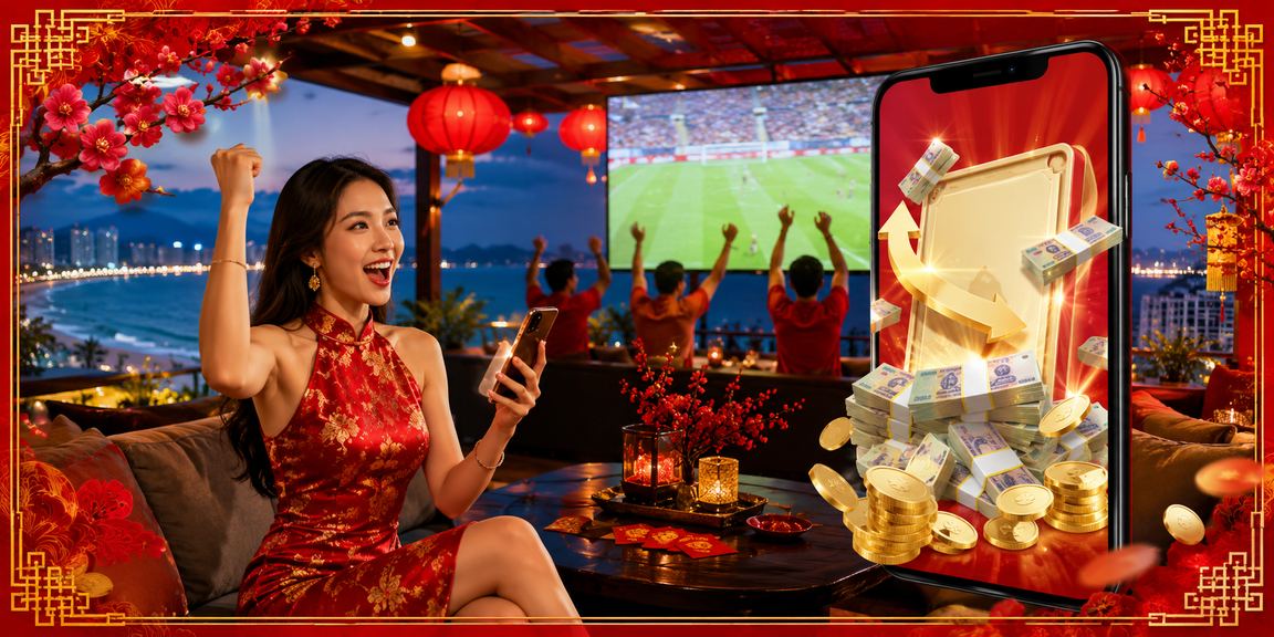 Bãi biển Đà Nẵng với khung cảnh người dùng tham gia cá cược trực tuyến trên điện thoại