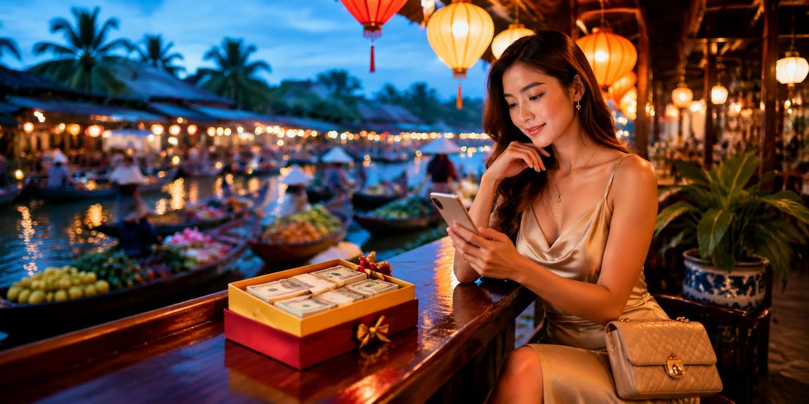 Người dùng thanh toán di động tại Hội An